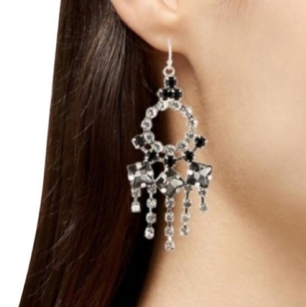 Neiman Marcus Lulu Frost Crystal Chandelier Earrings